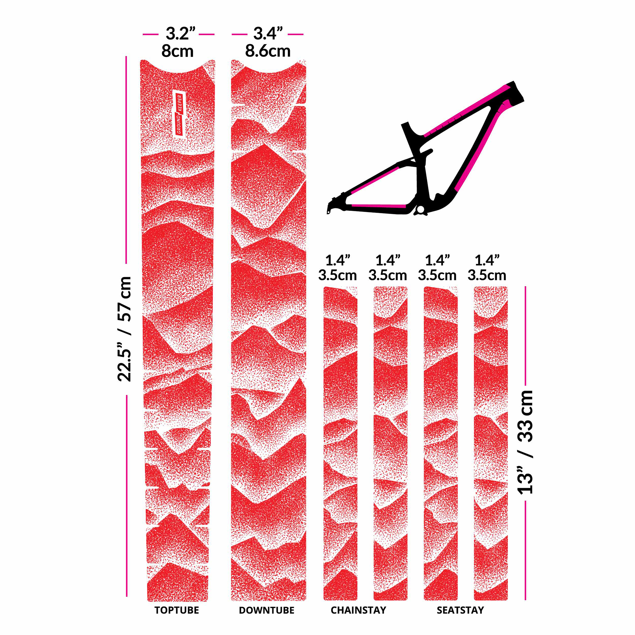 Ground Keeper Frame Keeper, Ridgelines Strawberry Matte 
