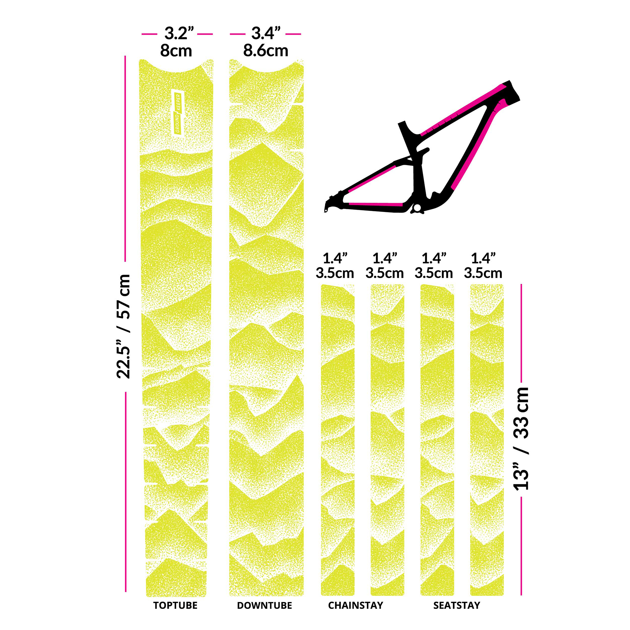 Ground Keeper Frame Keeper, Ridgelines Lemon Glossy 