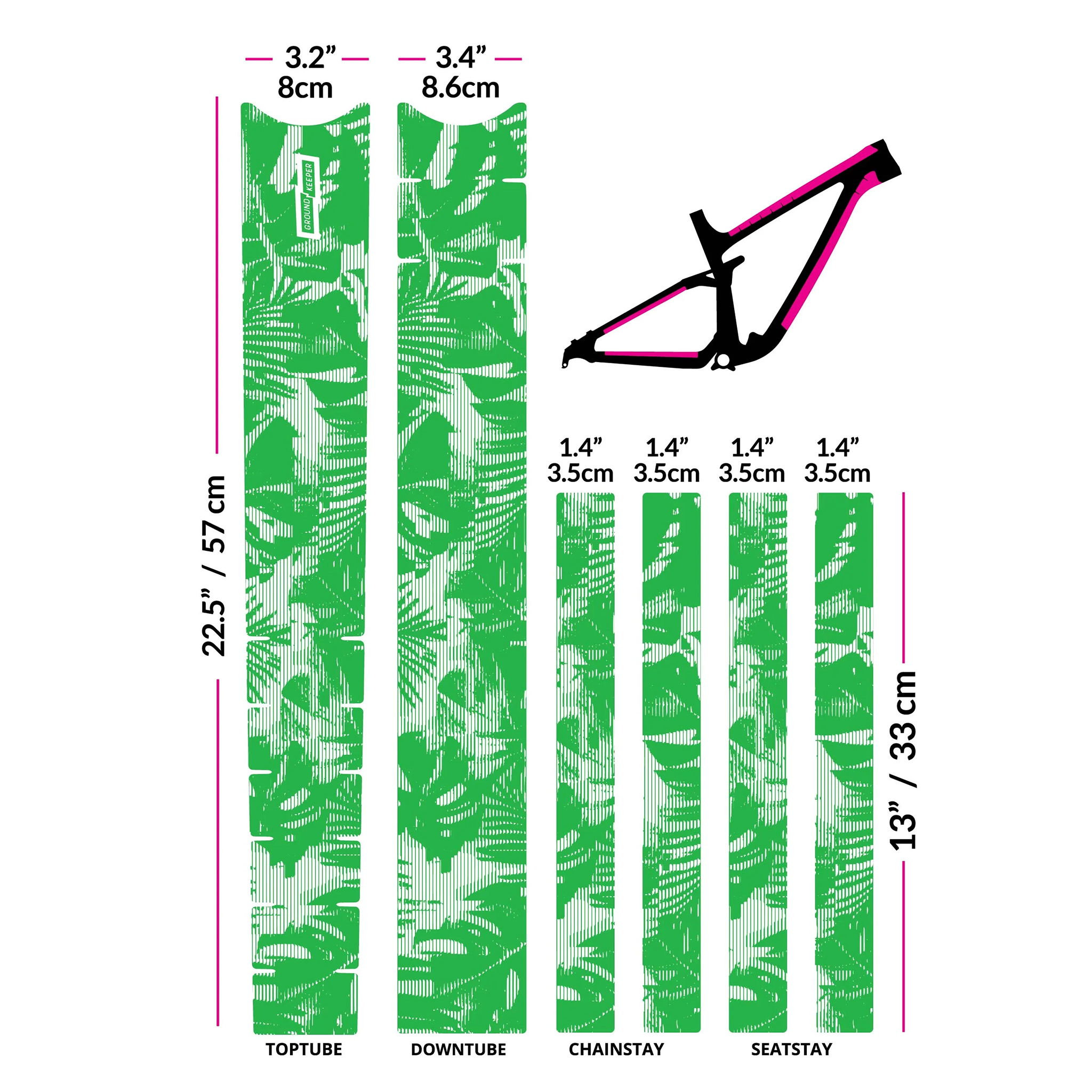 Ground Keeper Frame Keeper, Tropical Glitch Lime Matte