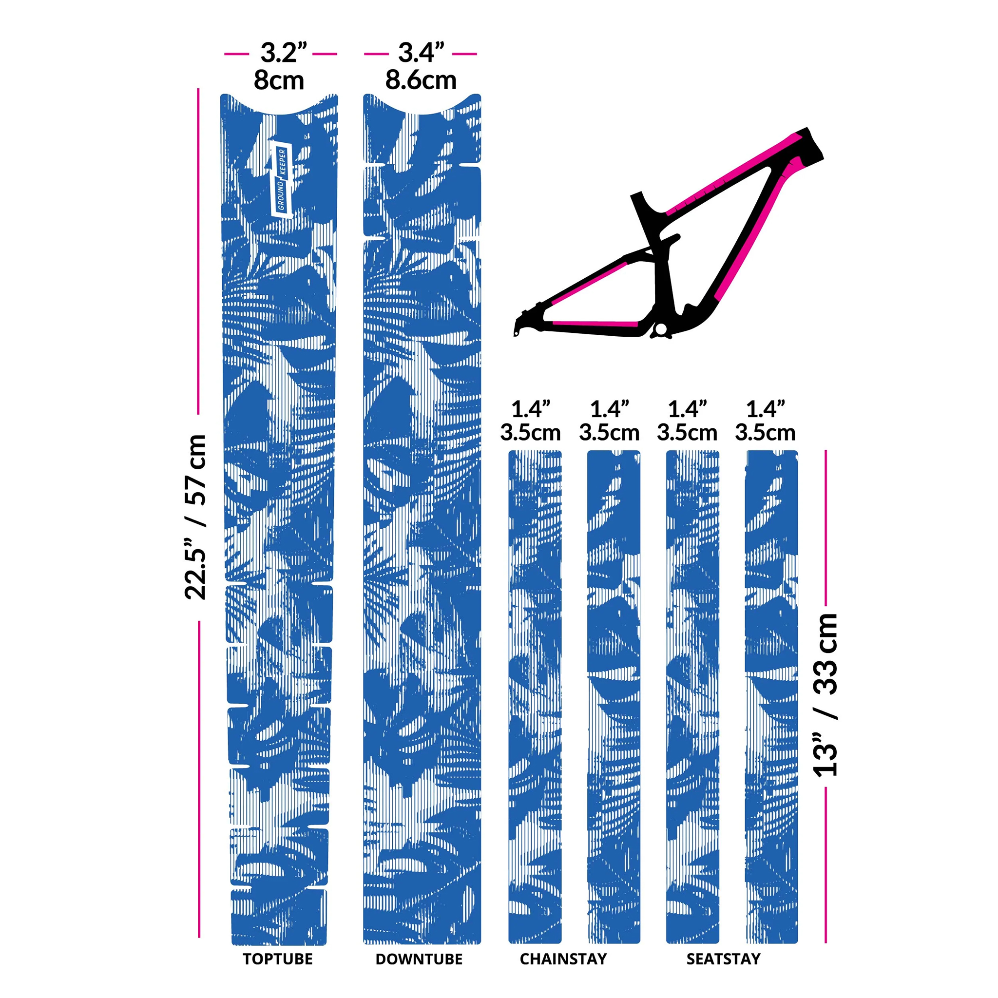 Ground Keeper Frame Keeper, Tropical Glitch Blueberry Glossy 