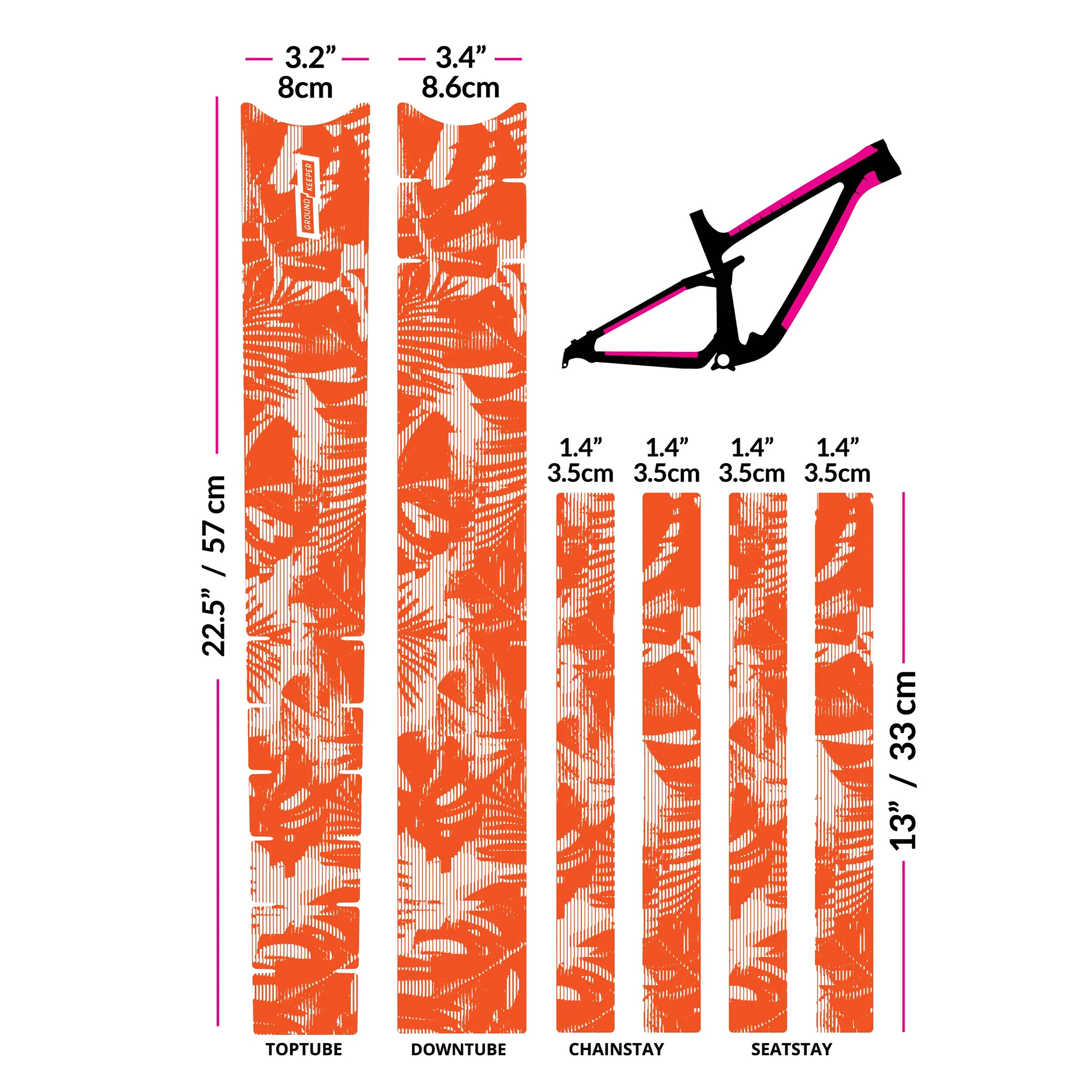 Ground Keeper Frame Keeper, Tropical Glitch Guava Glossy 