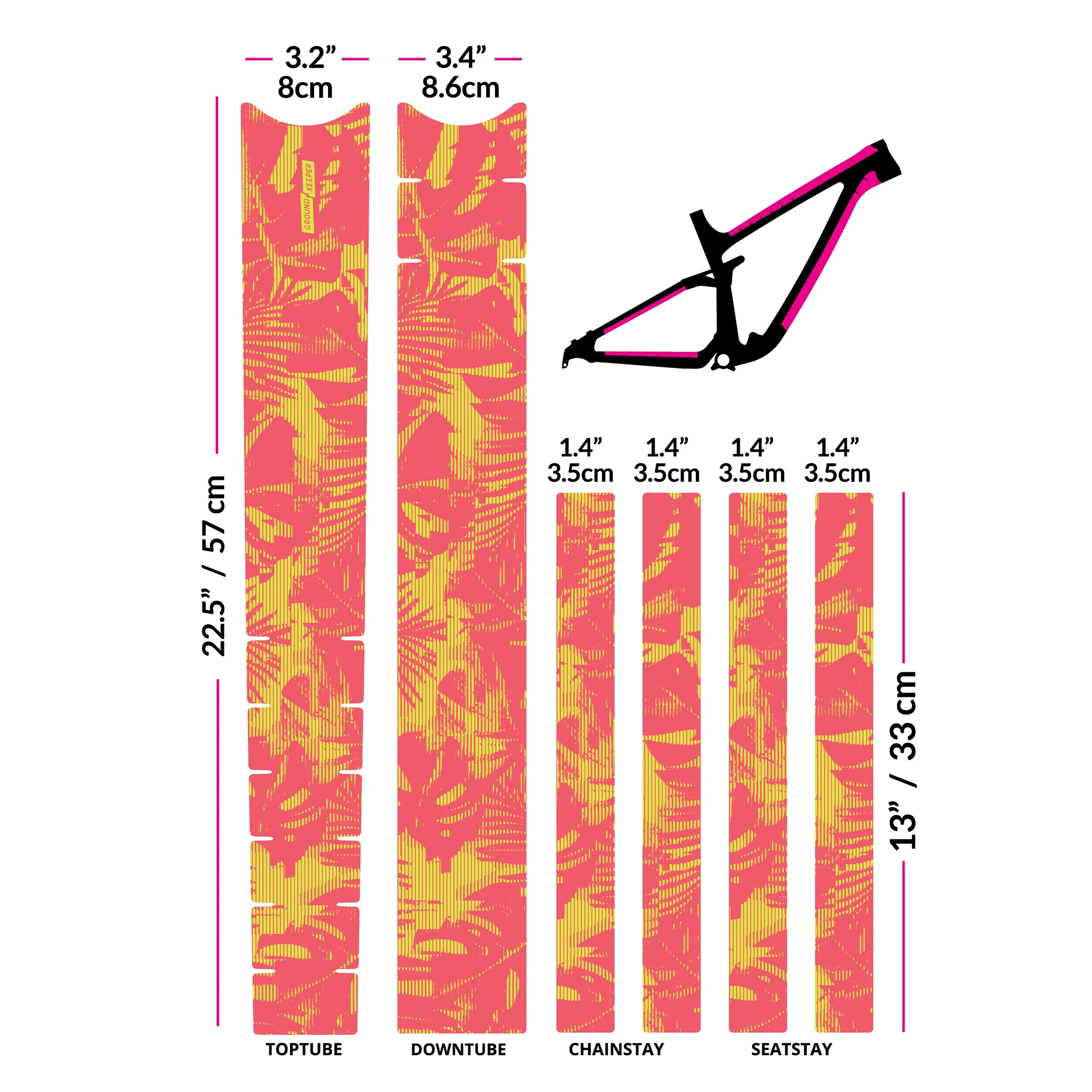 Ground Keeper Frame Keeper, Tropical Glitch Guava Lemon Glossy