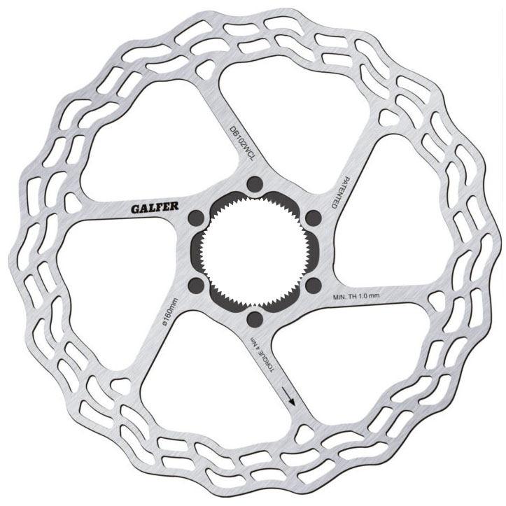 Galfer 160mm Rotor, 1.8mm, Road CL, Black/Silver
