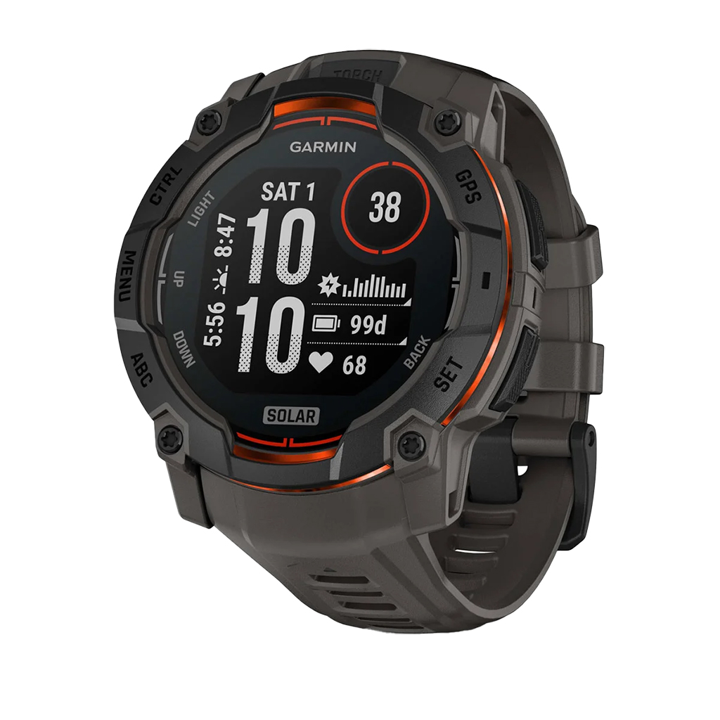 Garmin Instinct 3 GPS Watch, 50mm Solar, Black/Charcoal