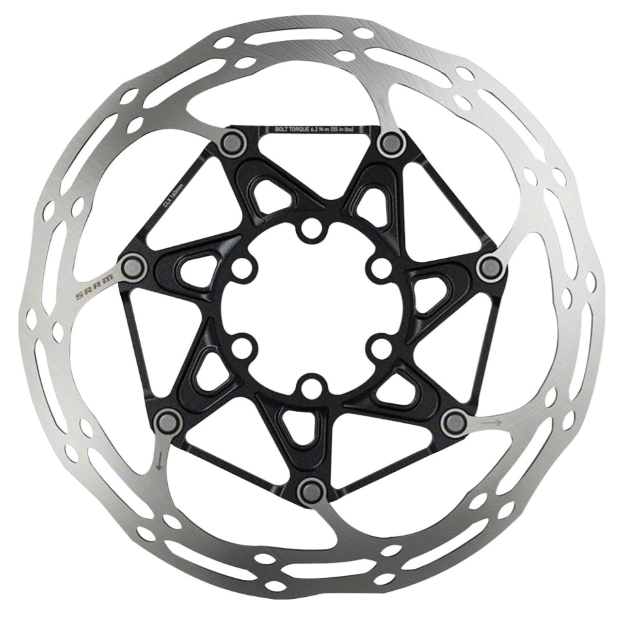 SRAM CenterLine X 2pc 6-Bolt Rotor Rounded Ti 140mm 