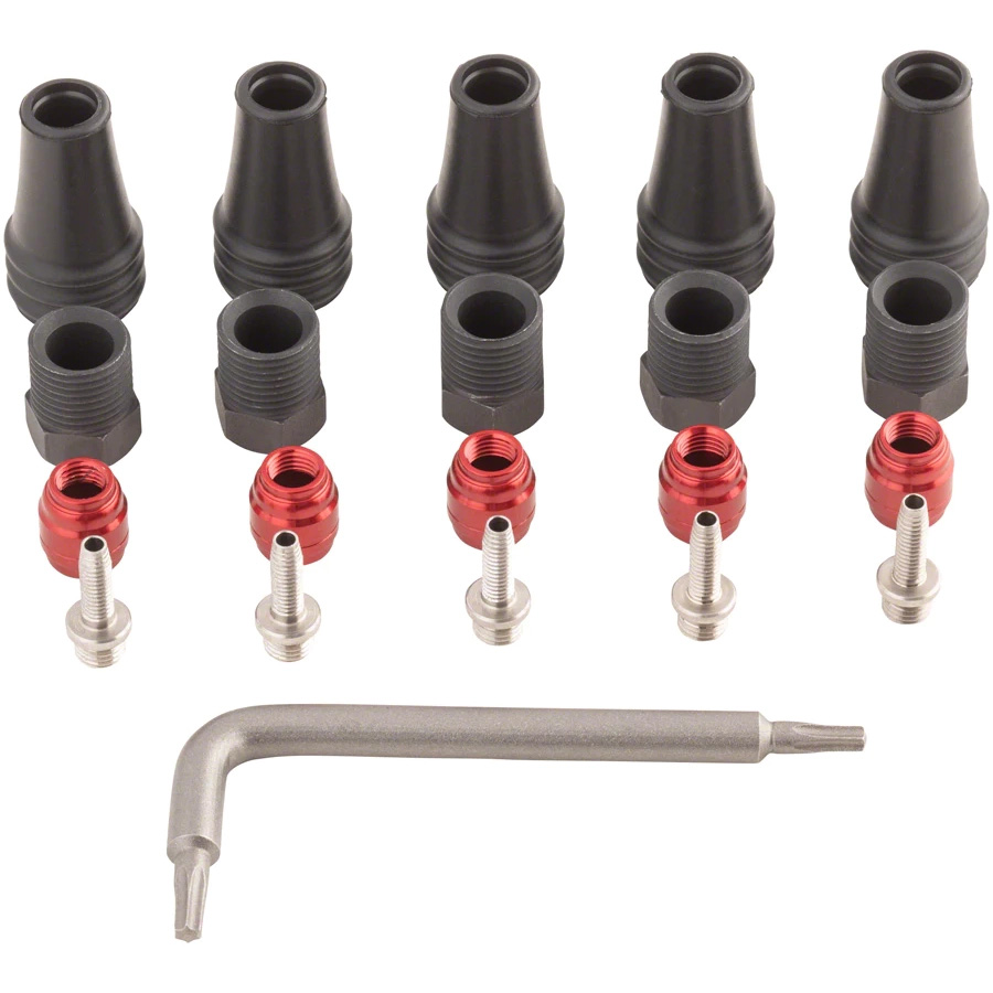 SRAM Disc Brake Hose Fitting Olive Barb Kit, Red/Force AXS