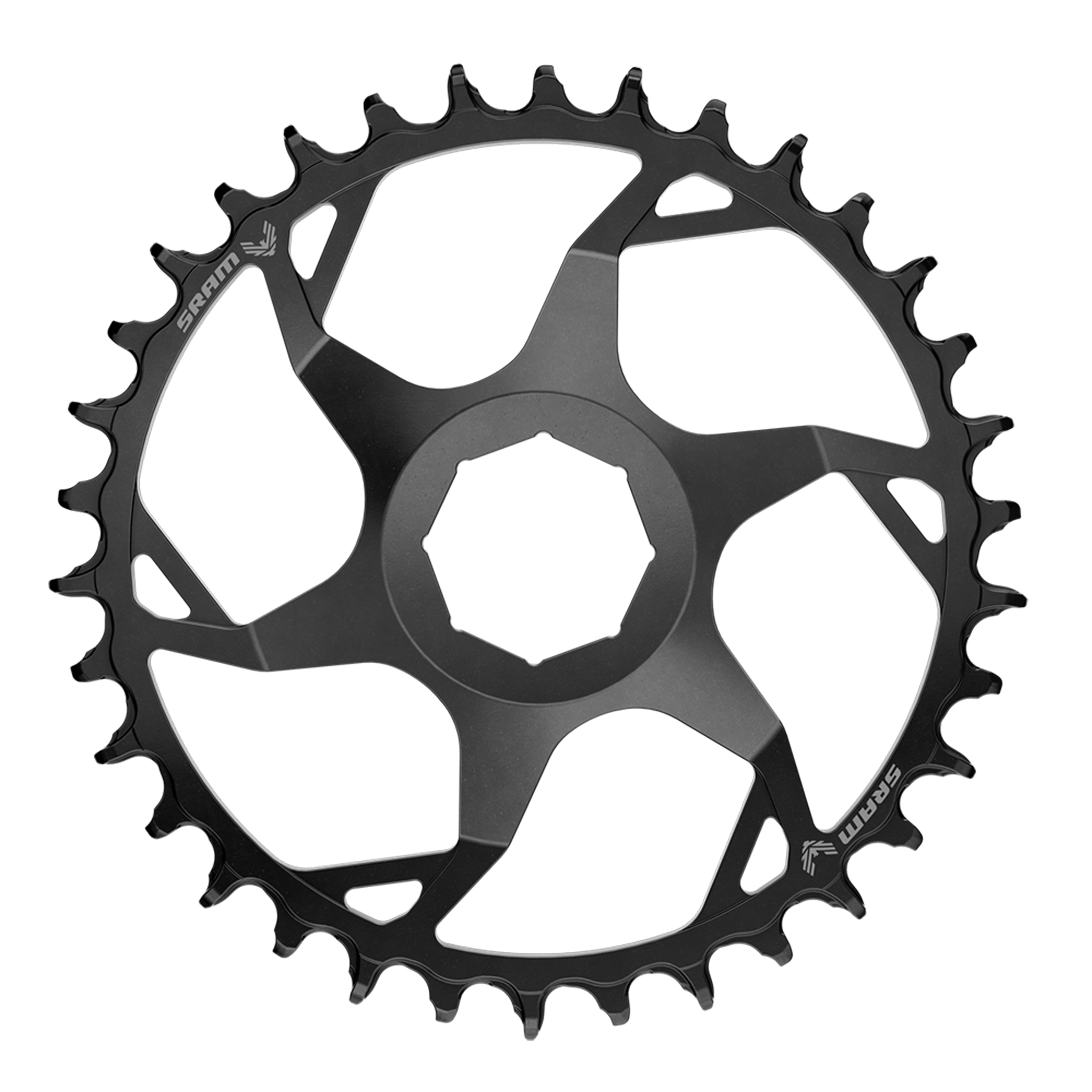 SRAM T-Type E-MTB Chainring, Brose CL55, 36t, Blk/Slv