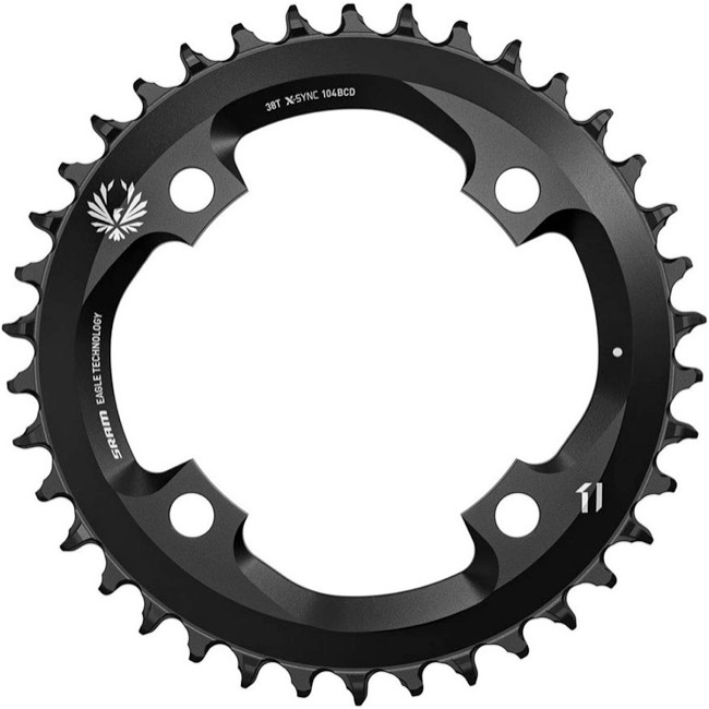 SRAM X-Sync Eagle 11-12sp 104BCD Steel 38t, Black