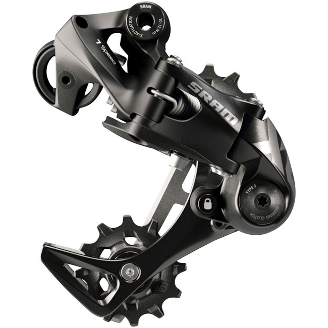 SRAM X01 DH 7sp Rear Derailleur, Medium Cage, Black