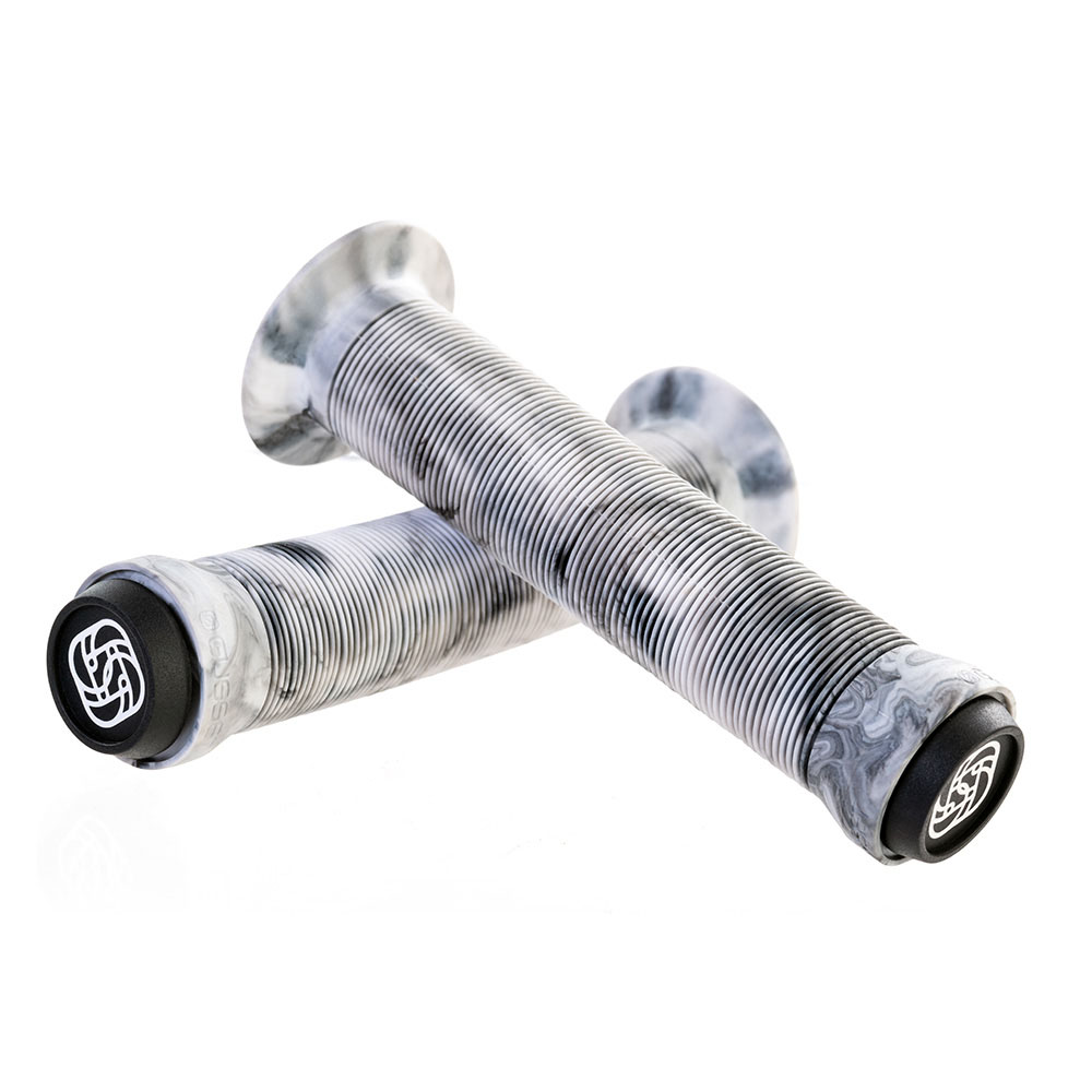 Gusset Sleeper Flanged Grips, Matt Jones Gray Marble - Pair