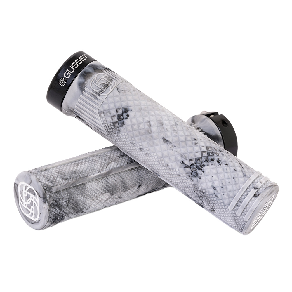 Gusset Matt Jones S2 X-Soft Grips, Gray Marble - Pair