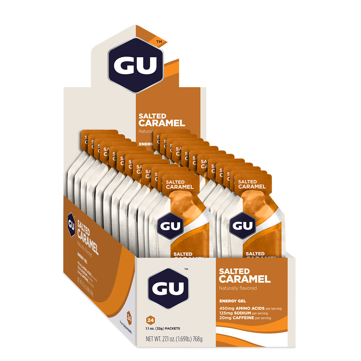 GU Energy Gel, Salted Caramel, 24/Count