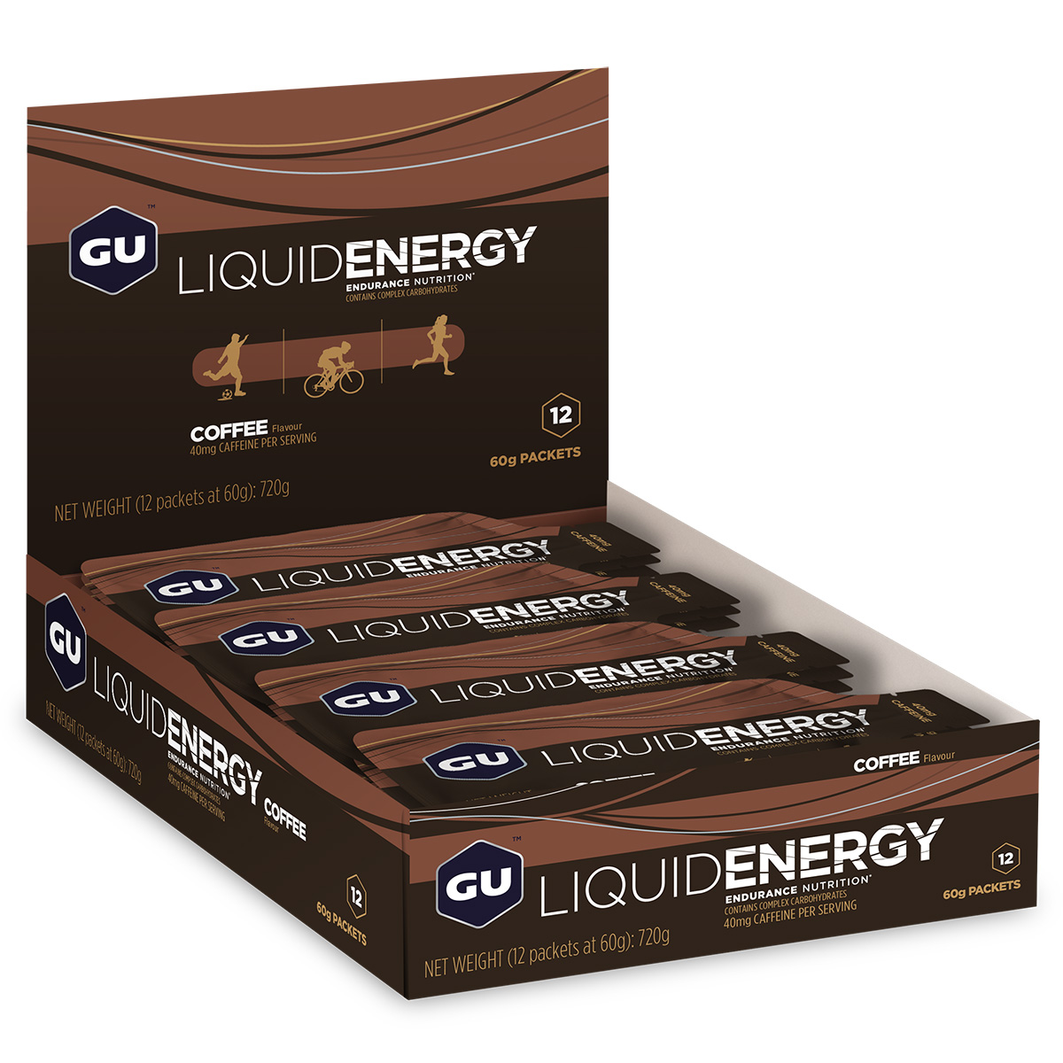 GU Liquid Energy Gel, Coffee, 12/Count