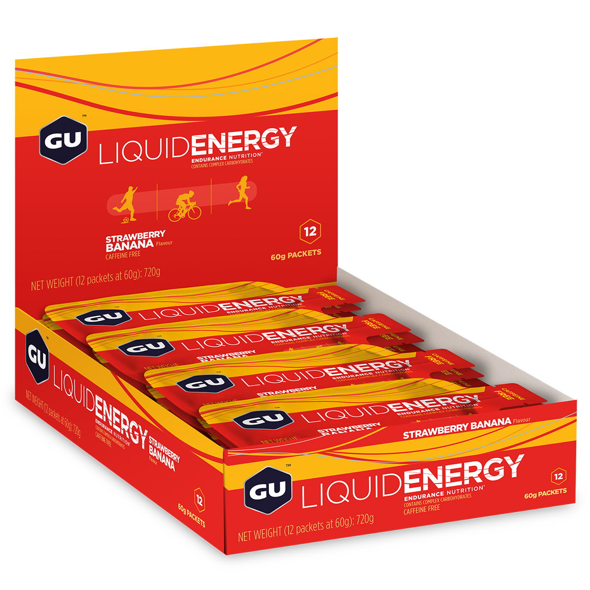 GU Liquid Energy Gel, Strawberry Banana, 12/Count