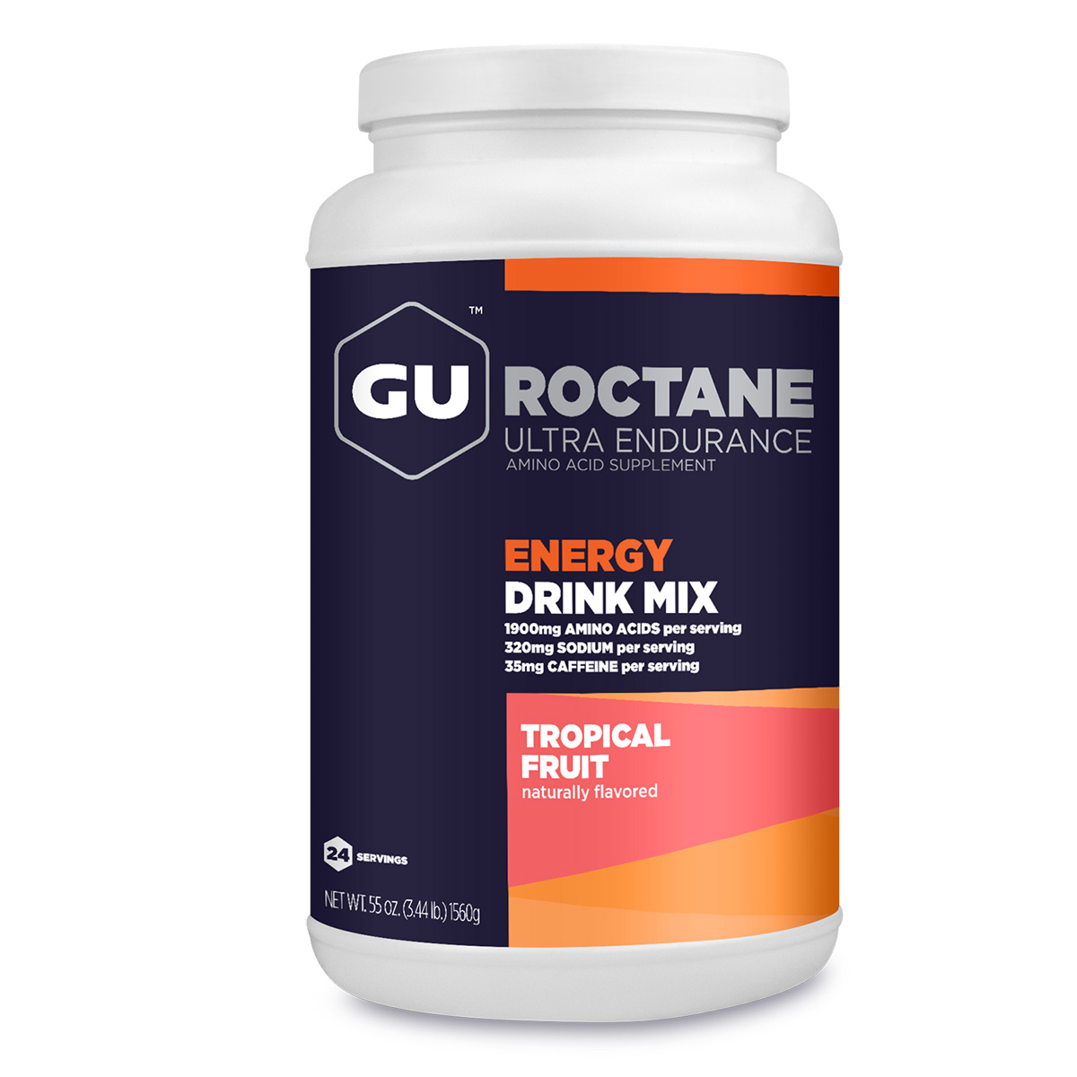 GU Roctane Drink Mix, Tropical Fruit, 24 Servings