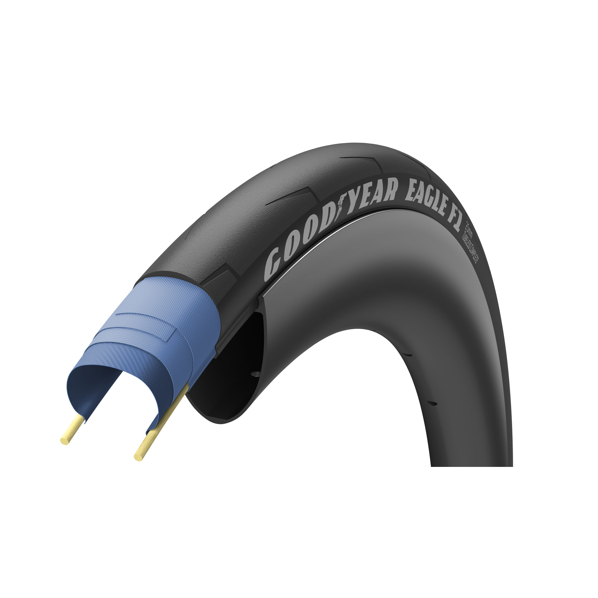 Goodyear Eagle F1 Tubeless Complete Tire, 700x25, Black 