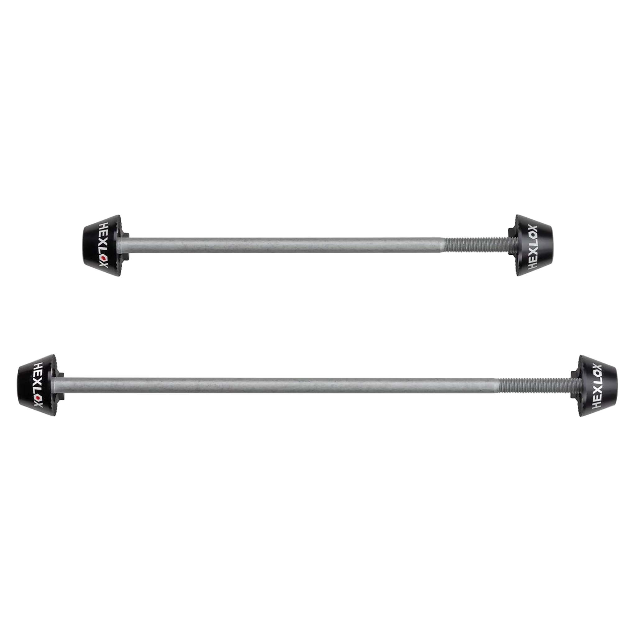 Hexlox Wheel Skewer, MTB, F/R Set, Black