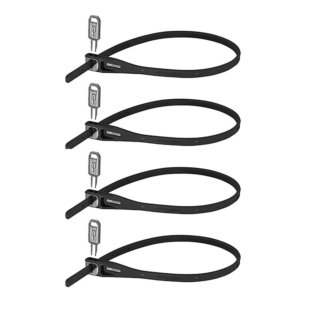 Hiplok Z Lok 4 Count Zip Key Lock, Black