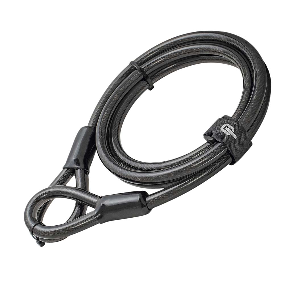 Hiplok Steel Core Loop End Cable 2m x 10mm, Black