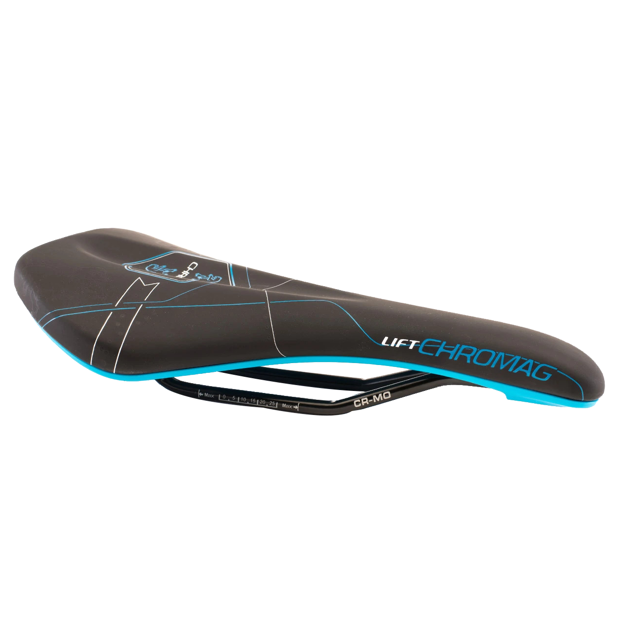 Chromag Lift Saddle, Synth Top, CrMo Rails - Black/Blue