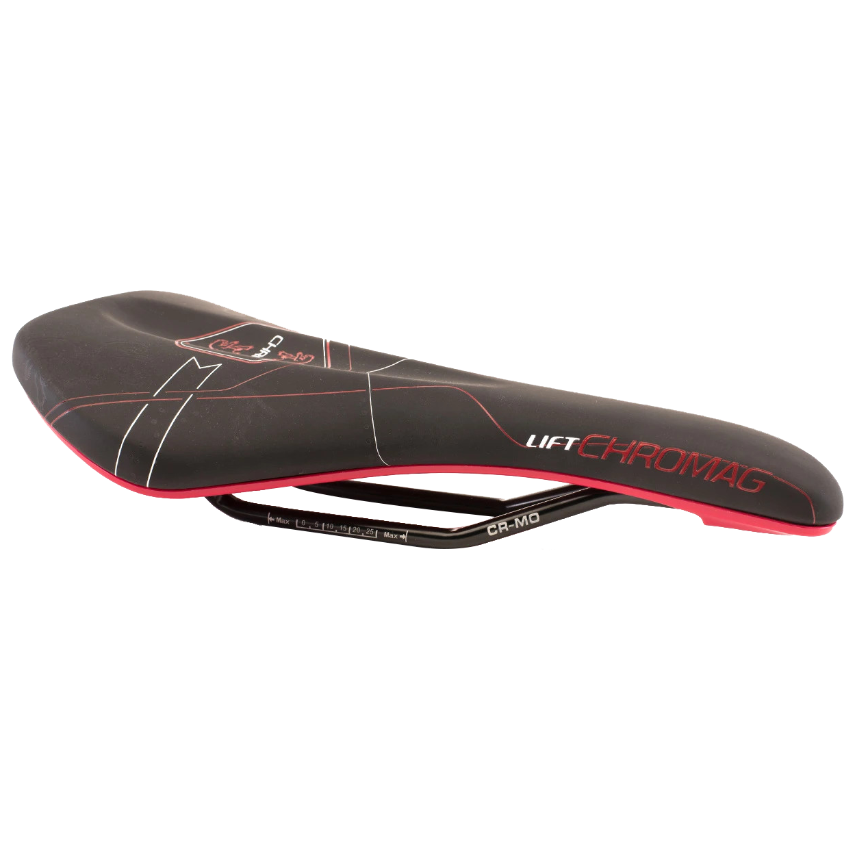 Chromag Lift Saddle, Synth Top, CrMo Rails - Black/Red