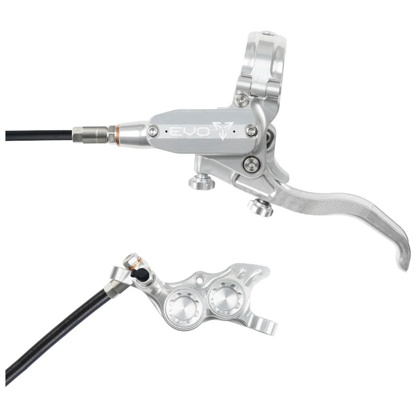 Hope Tech 4 Evo TR4 Disc Brake, Right/Rear, 74mm, Silver