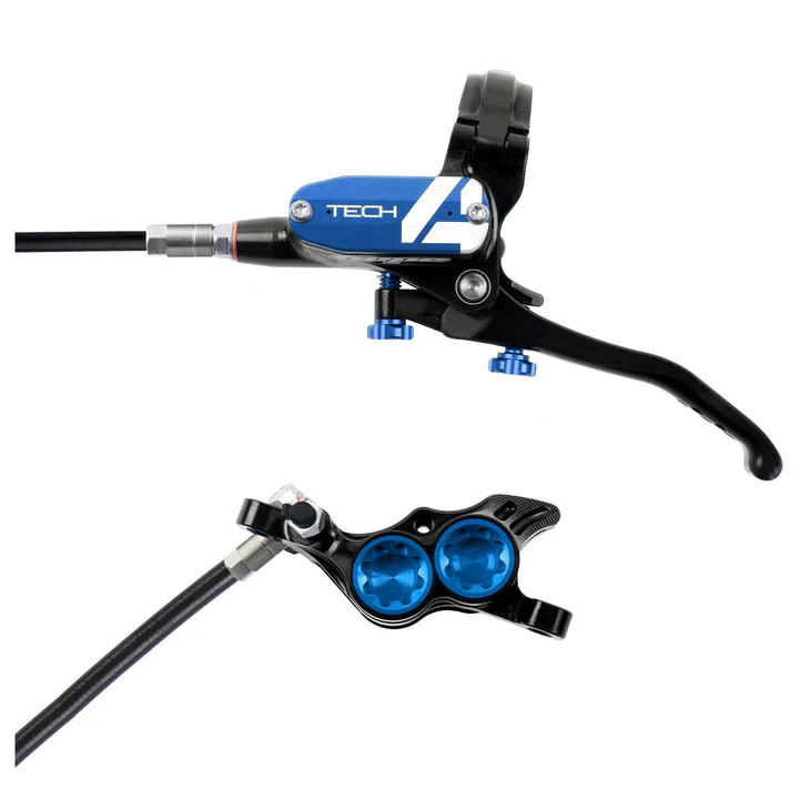 Hope Tech 4 E4 Disc Brake, Left/Front, 74mm, Blue