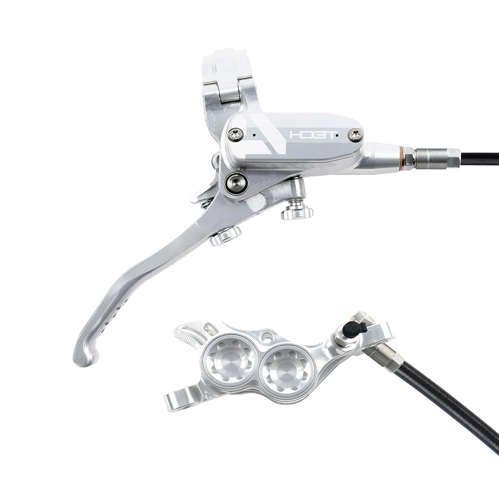Hope Tech 4 E4 Disc Brake, Right/Rear, 74mm, Silver/Silver