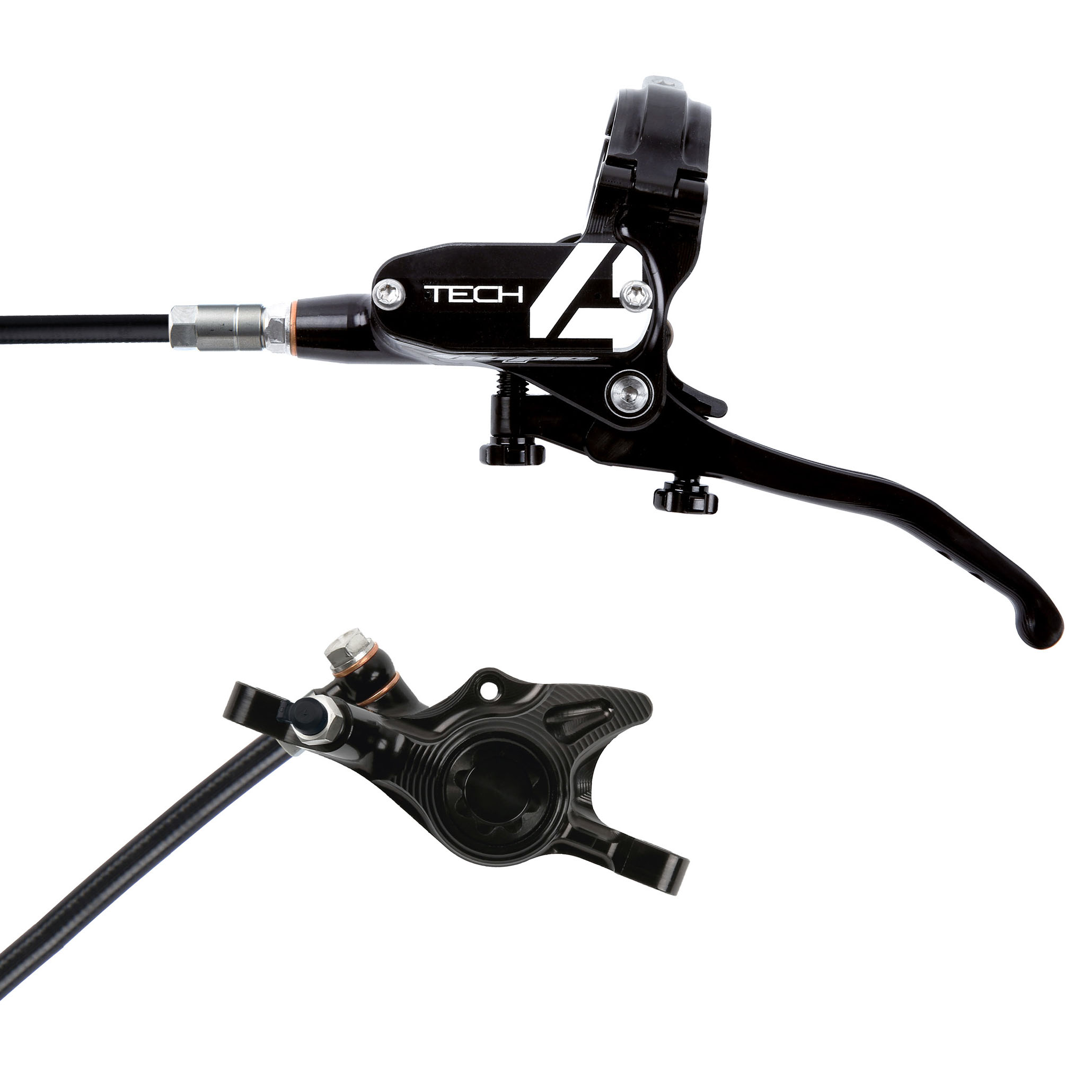 Hope Tech 4 X2 Disc Brake, Left/Front, 74mm, Black