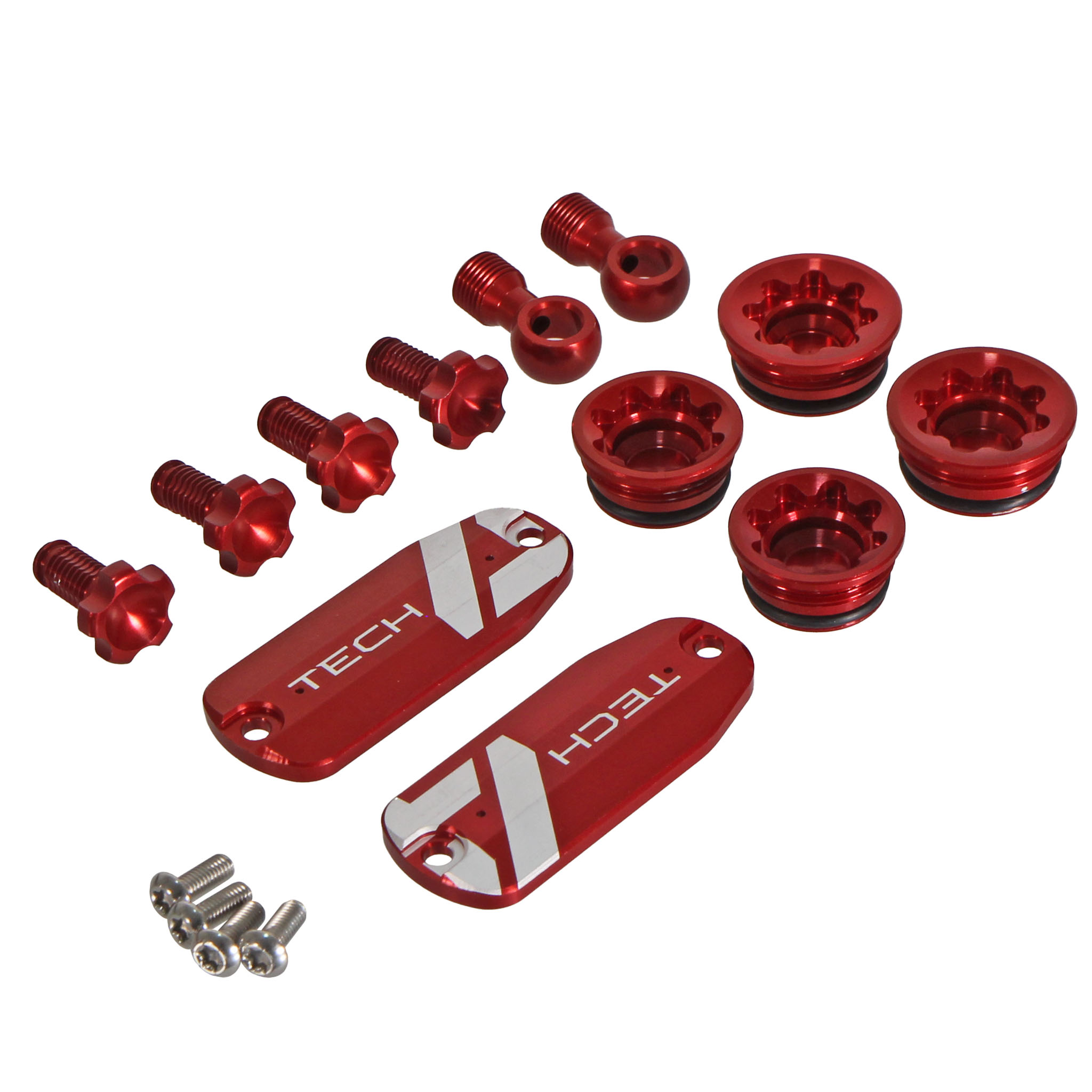 Hope Tech 4 V4 Custom Color Kit, Red