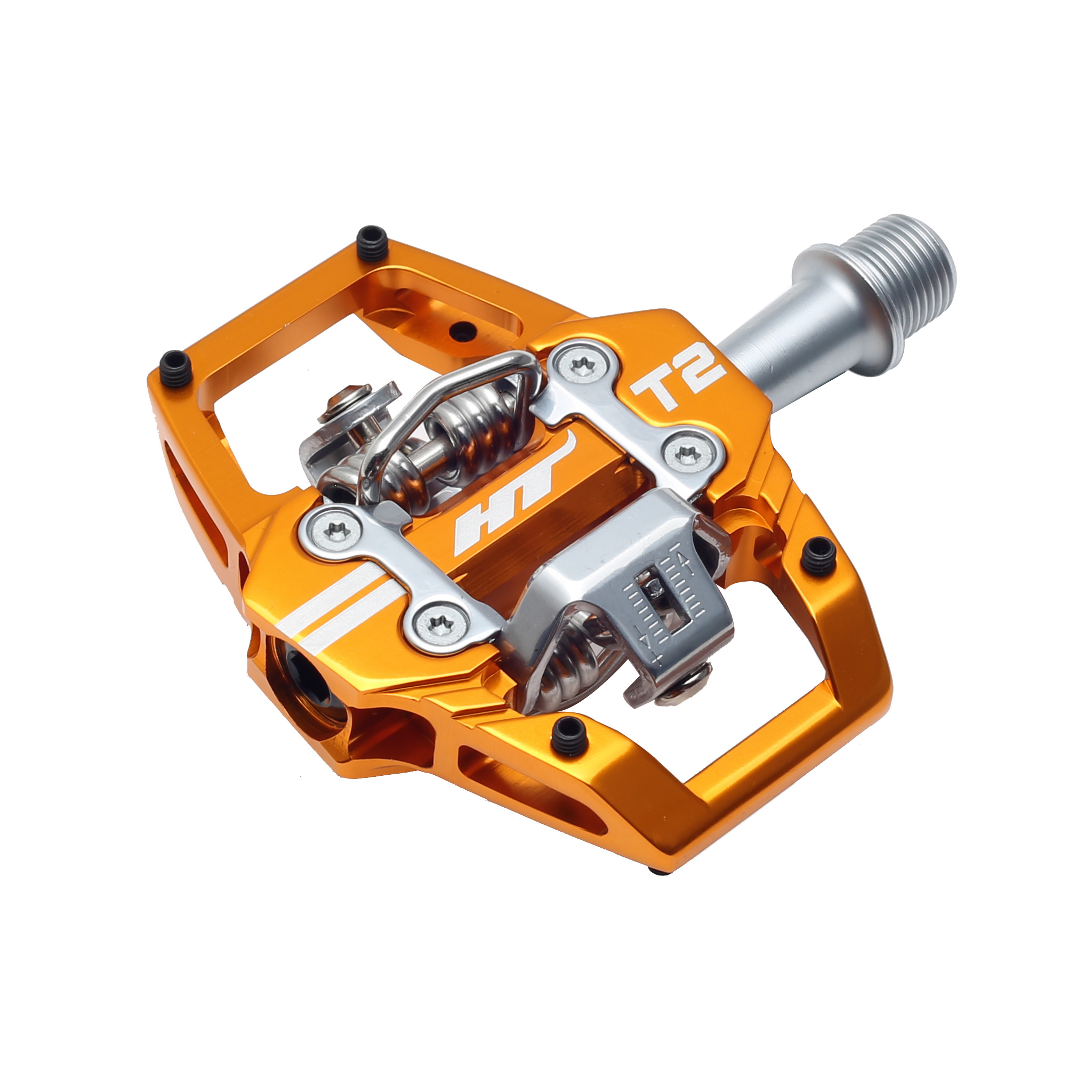 HT Pedals T2 Clipless Platform Pedals, CrMo - Orange