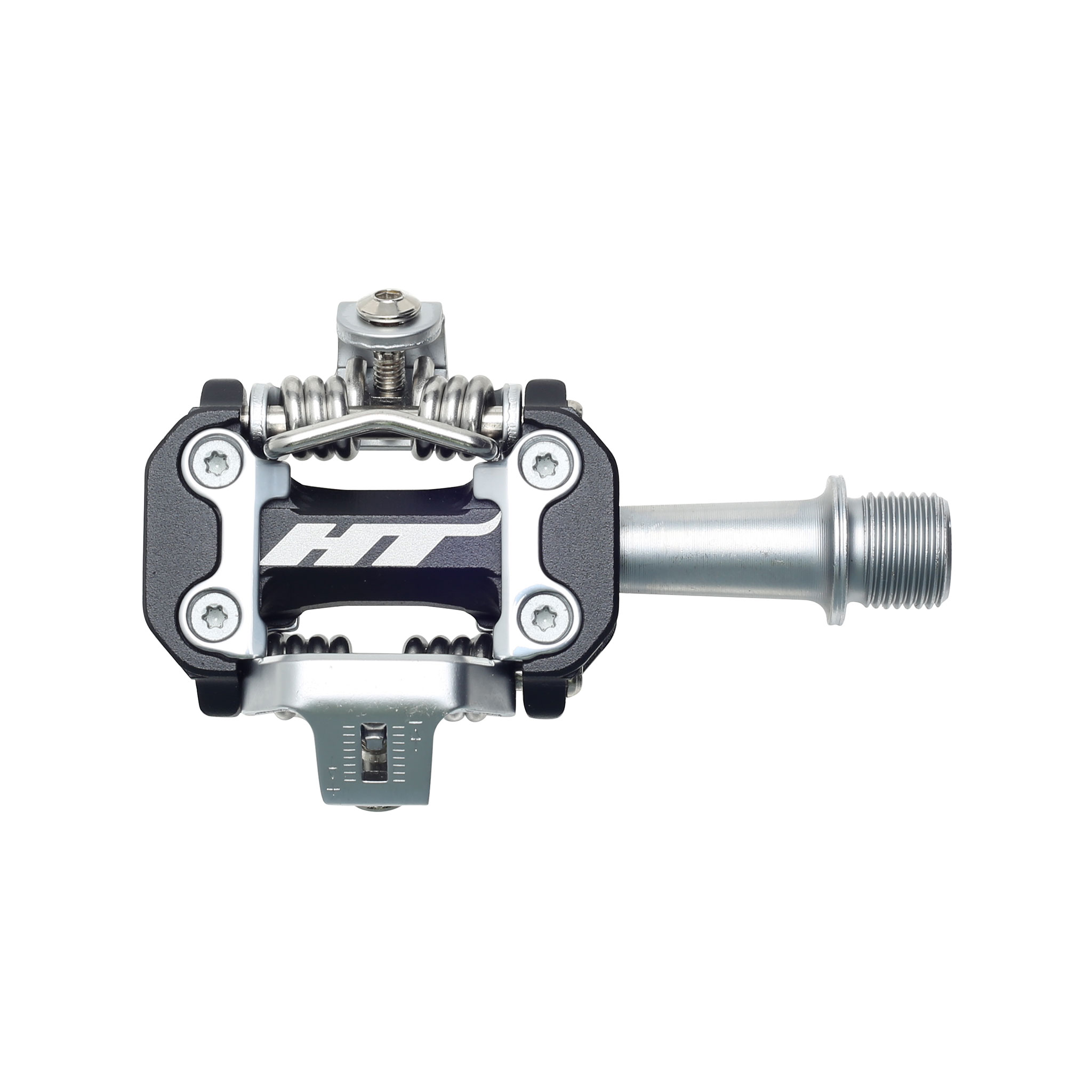 HT Pedals M2 Clipless Pedals, CrMo - Black/Silver