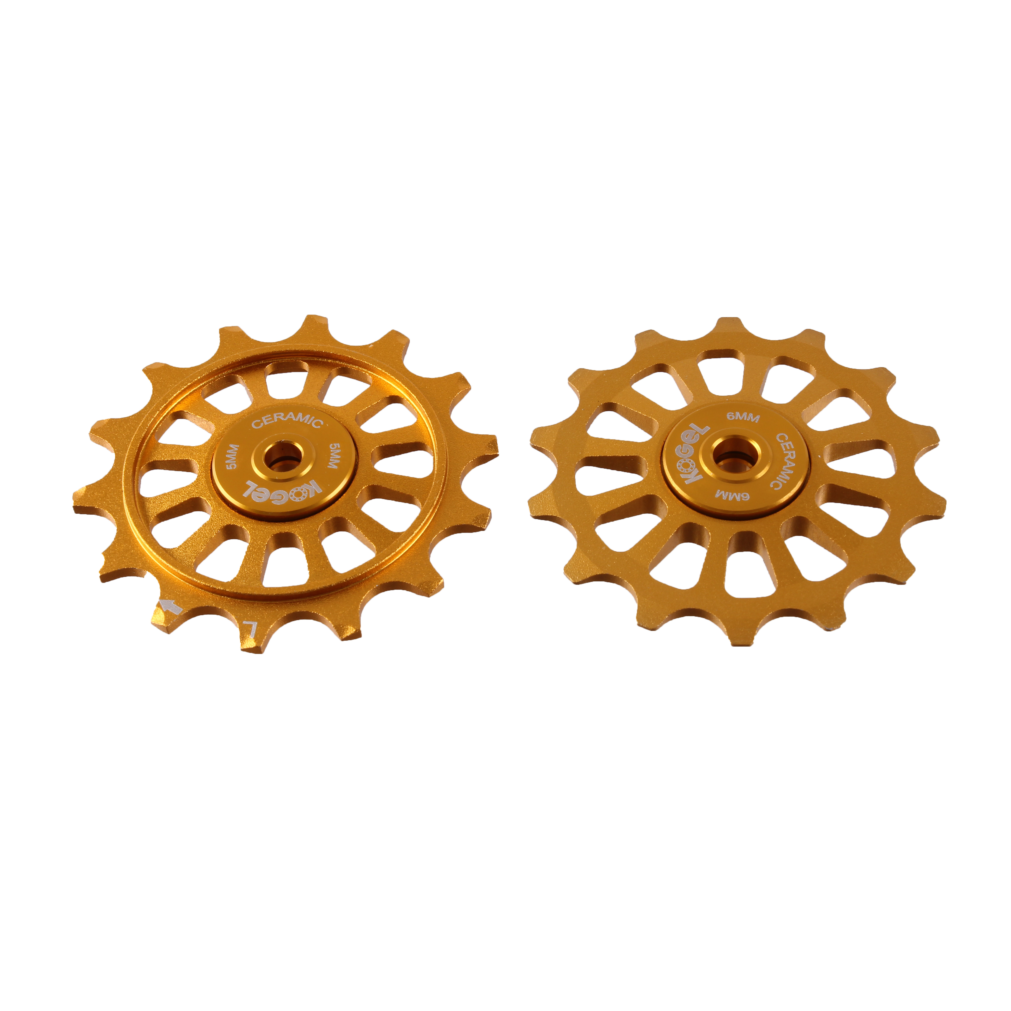 Kogel Bearings 14/14T Hybrid Ceramic Pulley Set SRAM 12, Cross - Gold
