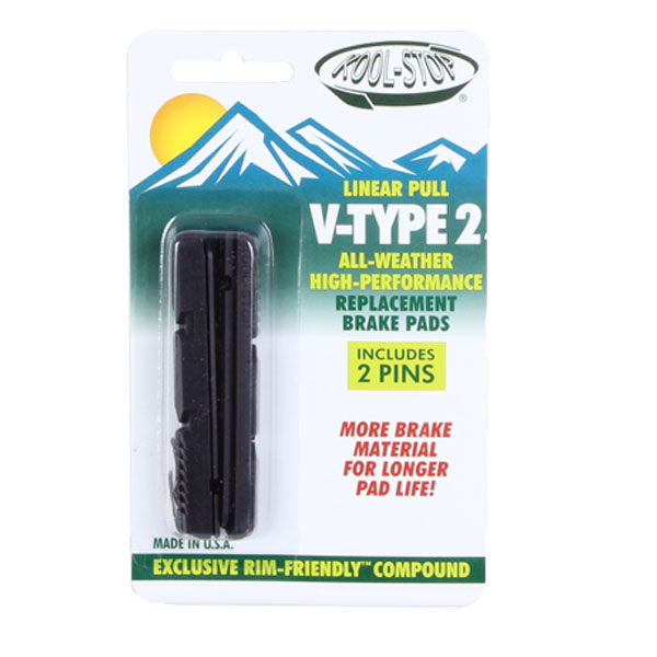 Kool Stop V-Type 2 Pads, Black Pr