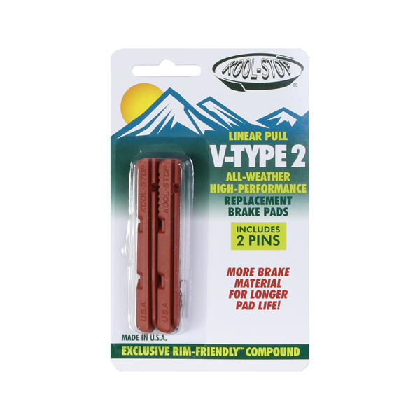 Kool Stop V-Type 2 Pads, Salmon Pr