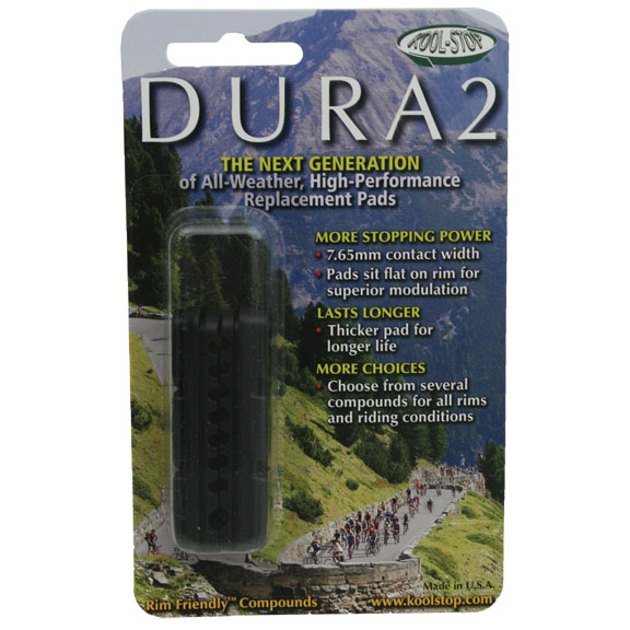 Kool Stop Dura 2 Road Cartridge Inserts, Black Pr