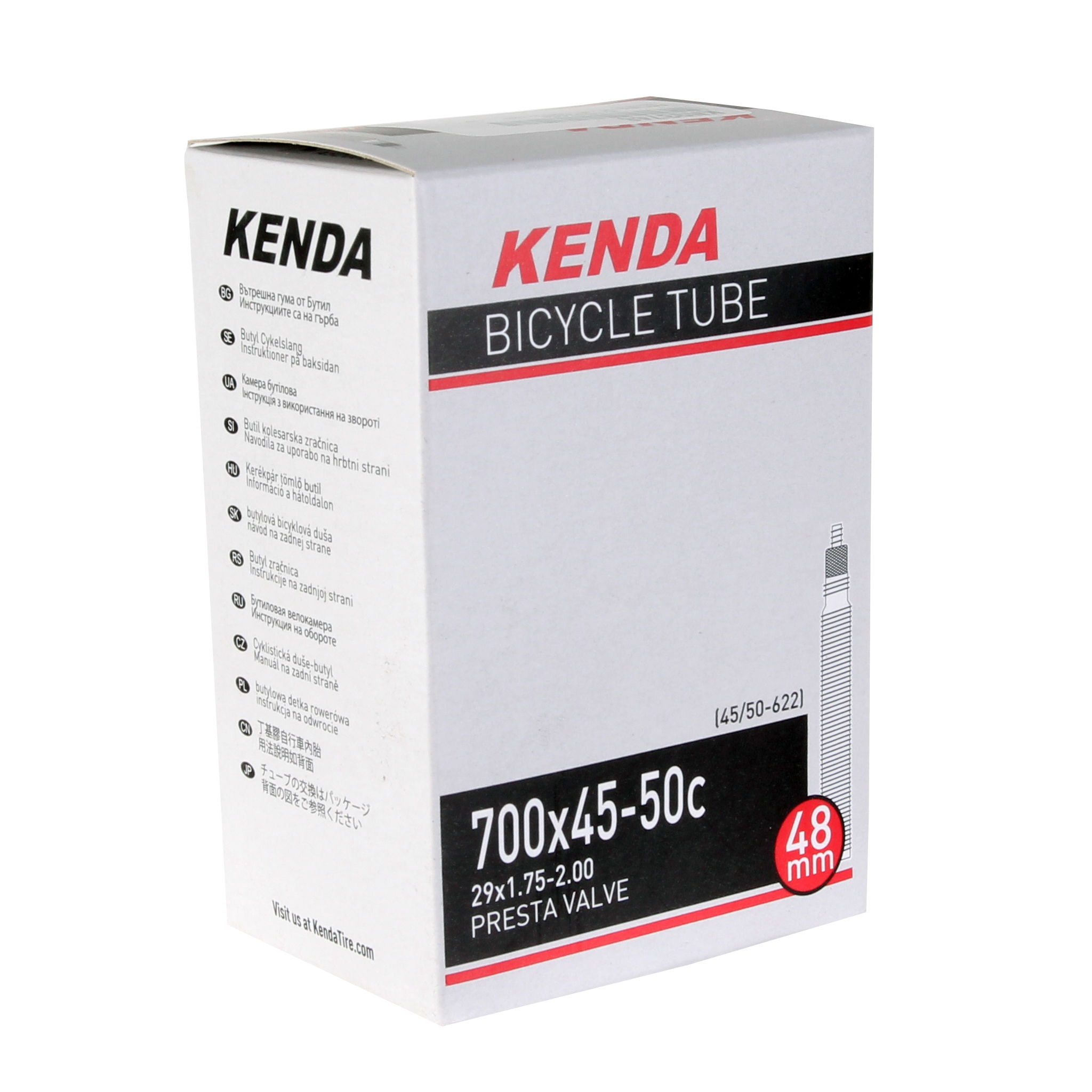 Kenda Butyl Tube, 700 x 45-50, PV 48mm - Each