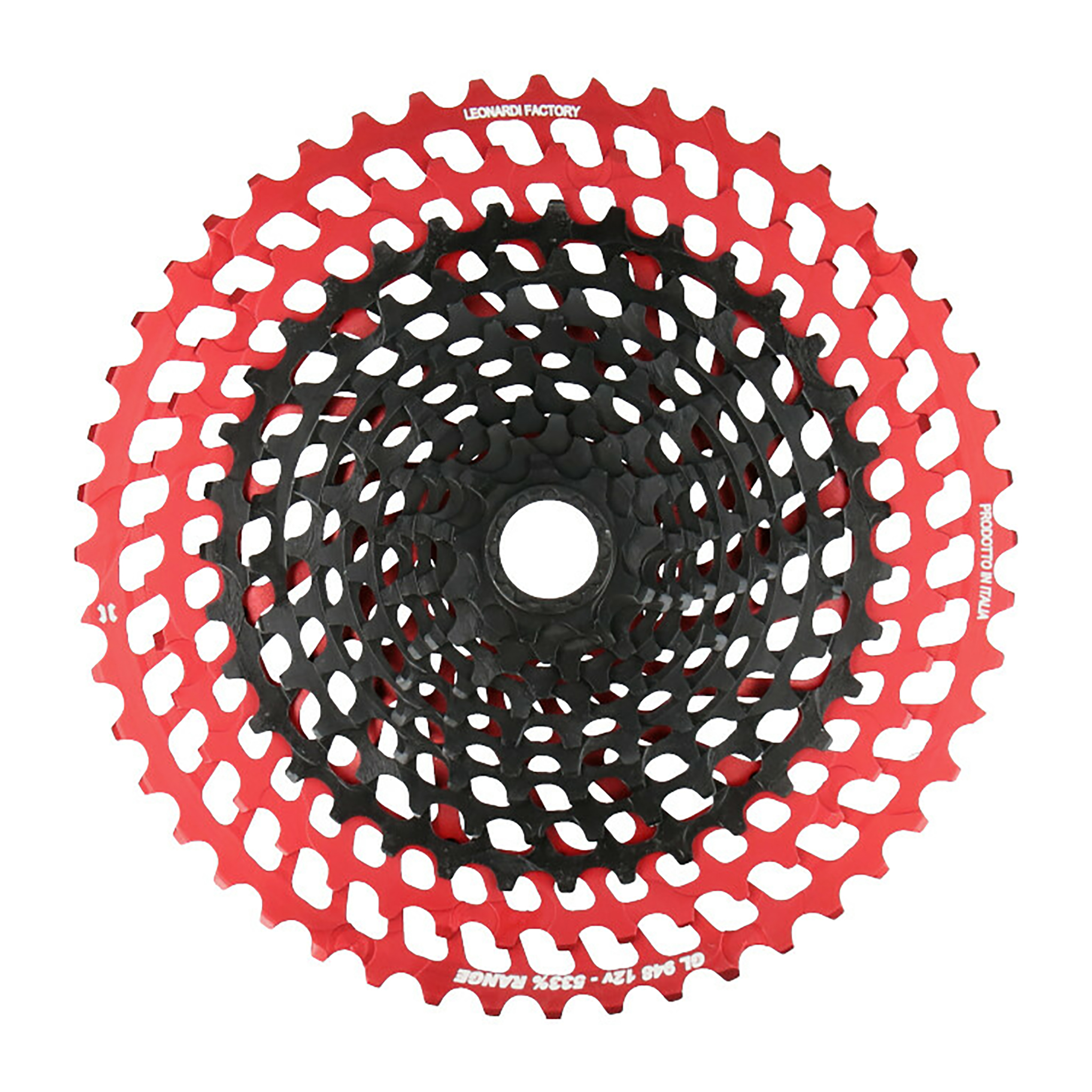 Leonardi General Lee 12sp Cassette, 9-48t - Black/Red 
