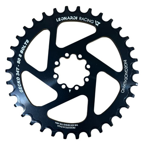 Leonardi S0 8-bolt Direct Mount Ring, 34T - Black