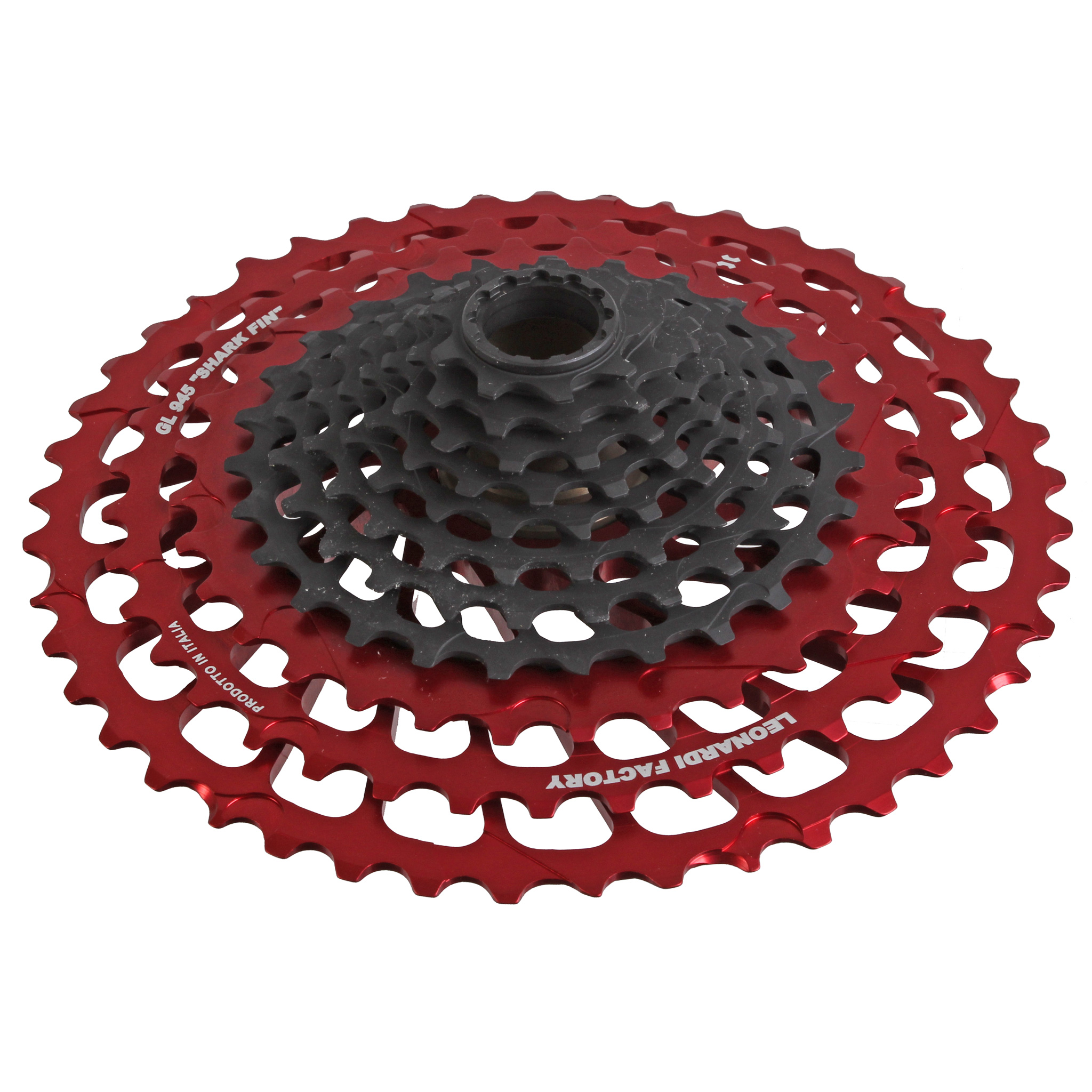 Leonardi General Lee 11sp Cassette, 9-45t - Black/Red 
