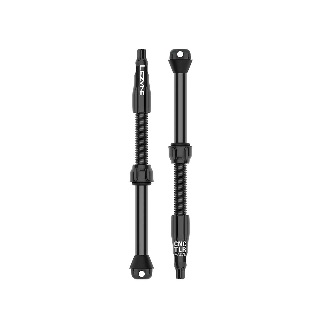 Lezyne CNC TLR Tubeless Valve Pro, 80mm, Black, Pair