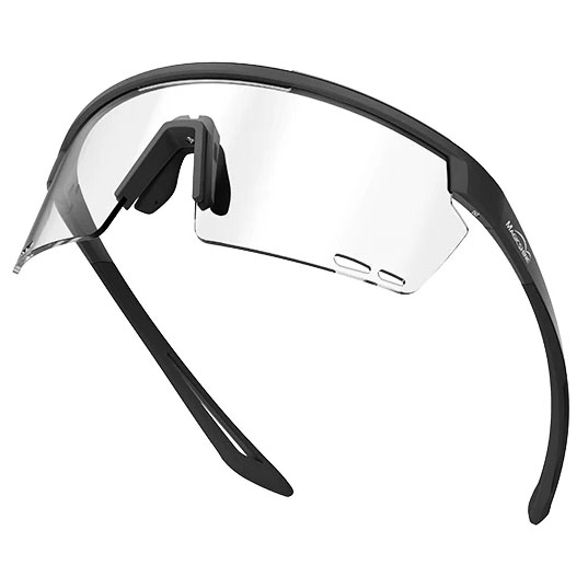 Magicshine Rouleur Photochromic Sports Sunglasses, Black/Silver