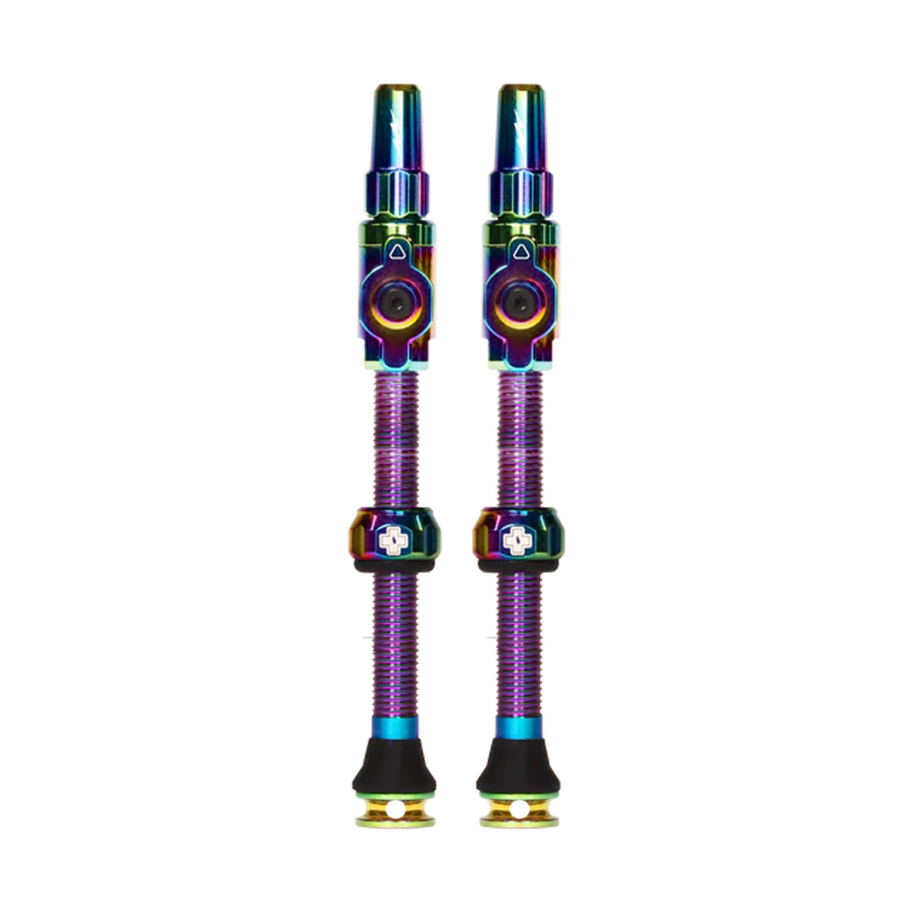Muc-Off Big Bore Lite Tubeless Valve, 75mm, Pair - Iridescent
