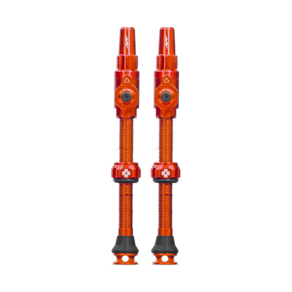 Muc-Off Big Bore Lite Tubeless Valve, 75mm, Pair - Orange