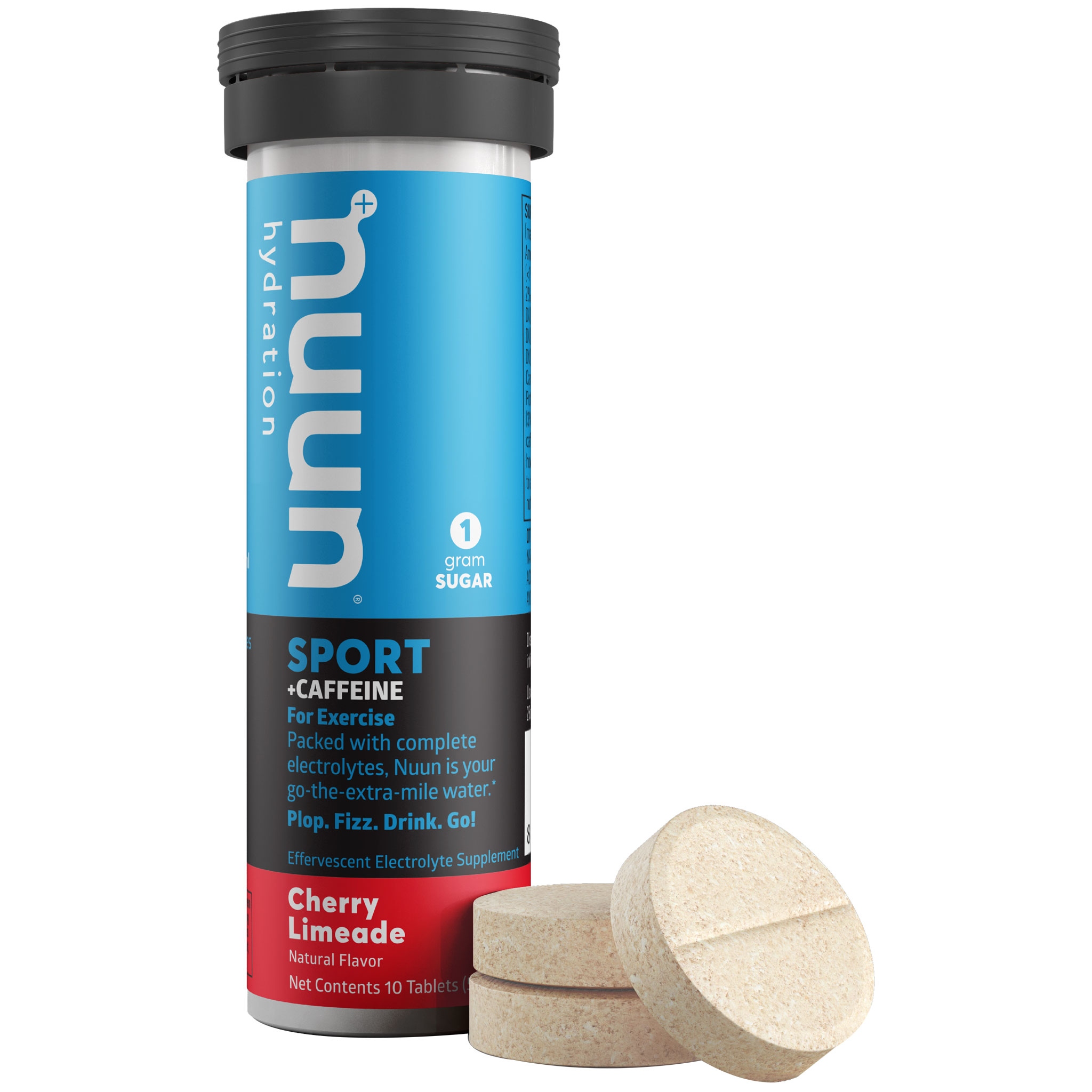 Nuun Sport Hydration + Caffeine Tabs, Cherry Limeade, 8/Co