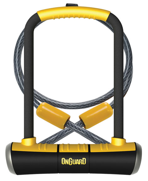 OnGuard Pitbull DT U-Lock w/ Cable, 114mm x 228mm (1219mm Cbl)