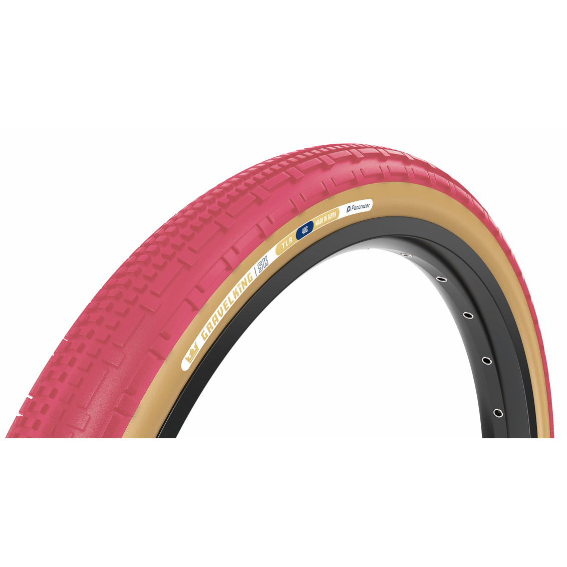 Panaracer GravelKing SK Tire, 700x45, TLC, Cranberry/Brown 