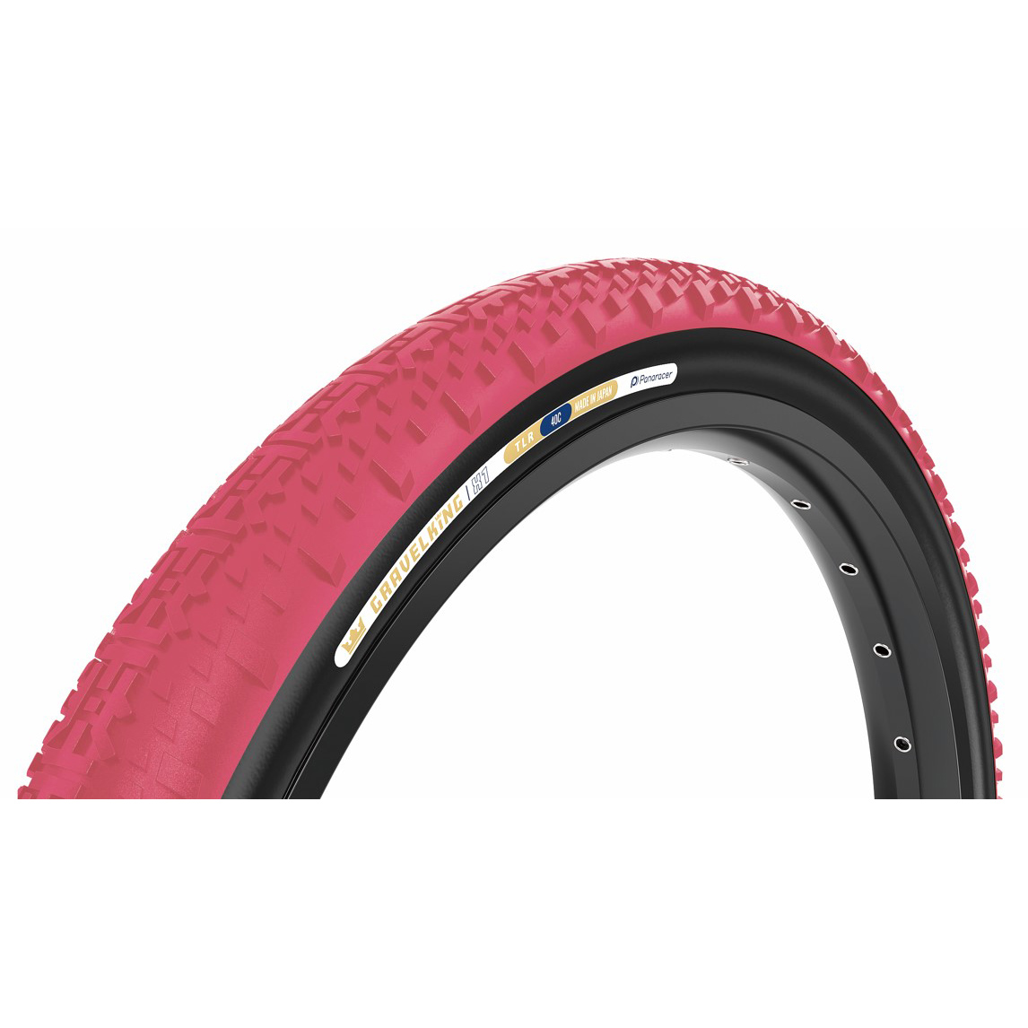 Panaracer GravelKing X1 Tire, 700x45, TLC, Cranberry/Black 