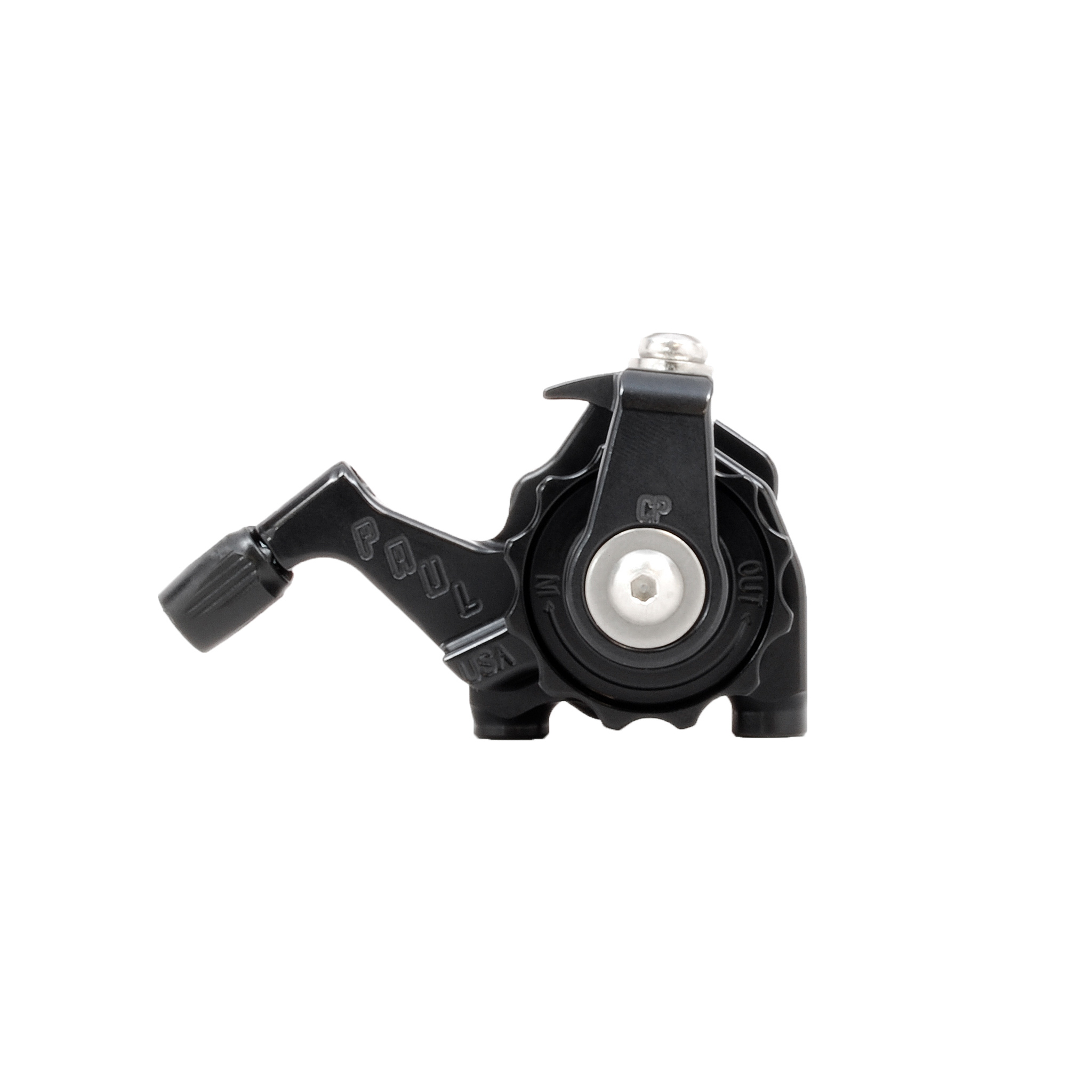 thumbnail image 2 of Paul Component Engineering Klamper Disc Brake Caliper - Short Pull, Black With Orange Accents (048BLACKSP) 2 of 6