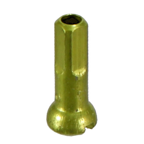 Sapim Secure Lock Alloy Nipple, 14g/14mm, Lime, 100/Count